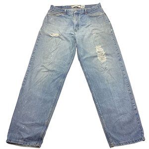 Vintage Levi’s 560 Comfort Fit Destroyed Jeans Size 34x32 Loose Taper Y2K 90’s